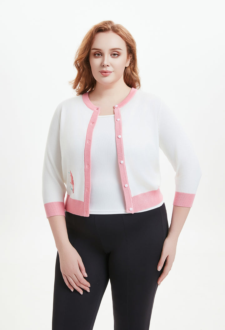 "Leslie" Axolotl Embroidered Cardigan