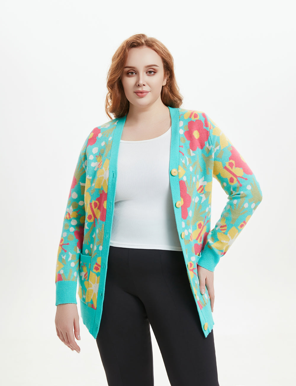"Fiona" Cut-Out Garden Cardigan w/ Pockets