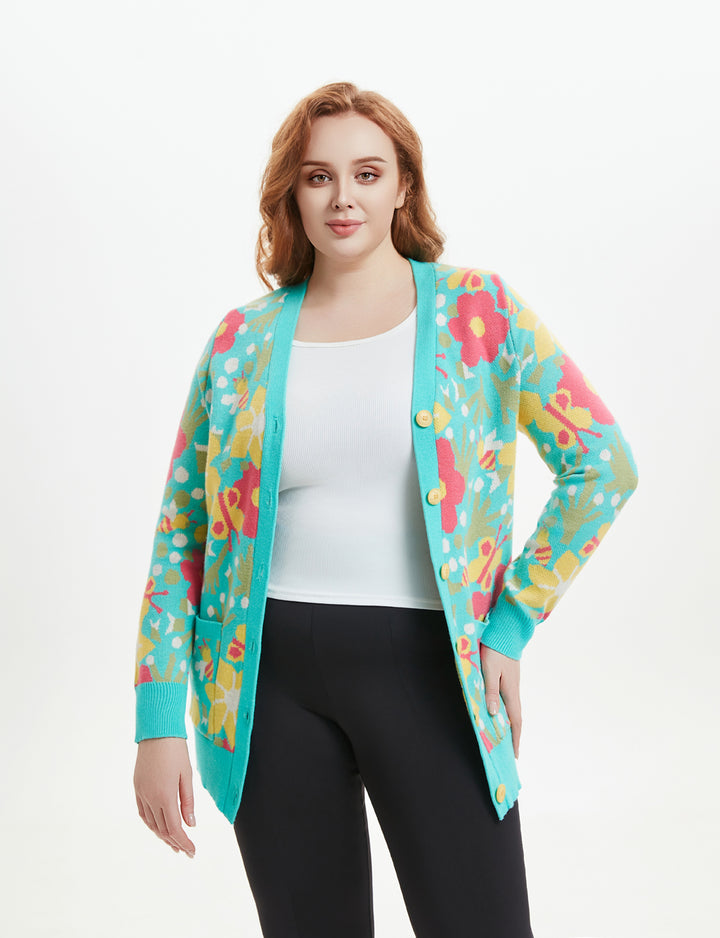 "Fiona" Cut-Out Garden Cardigan w/ Pockets