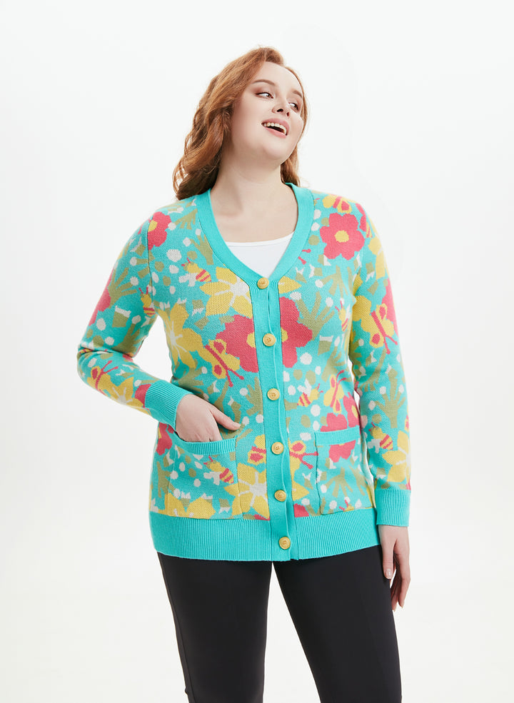"Fiona" Cut-Out Garden Cardigan w/ Pockets