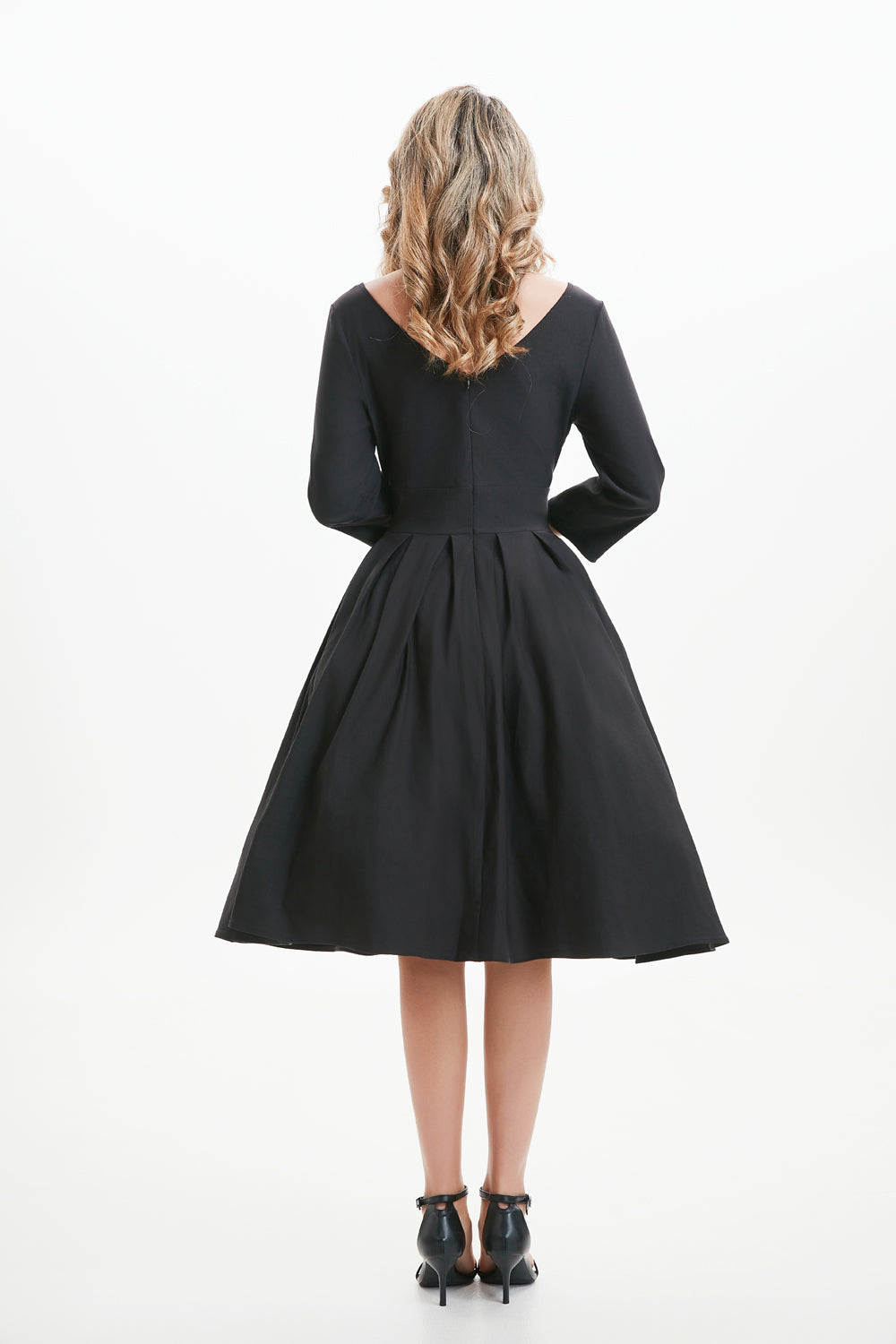 "Amaya" Black (Solid) Viscose Blend with Stretch