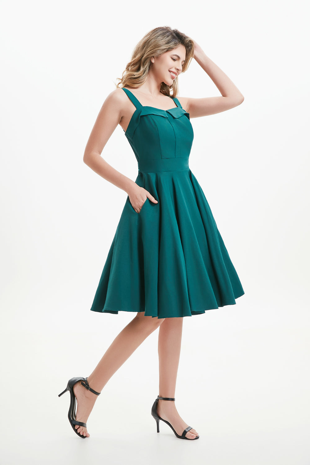 "Kyla" Teal (Solid) Viscose Blend with Stretch