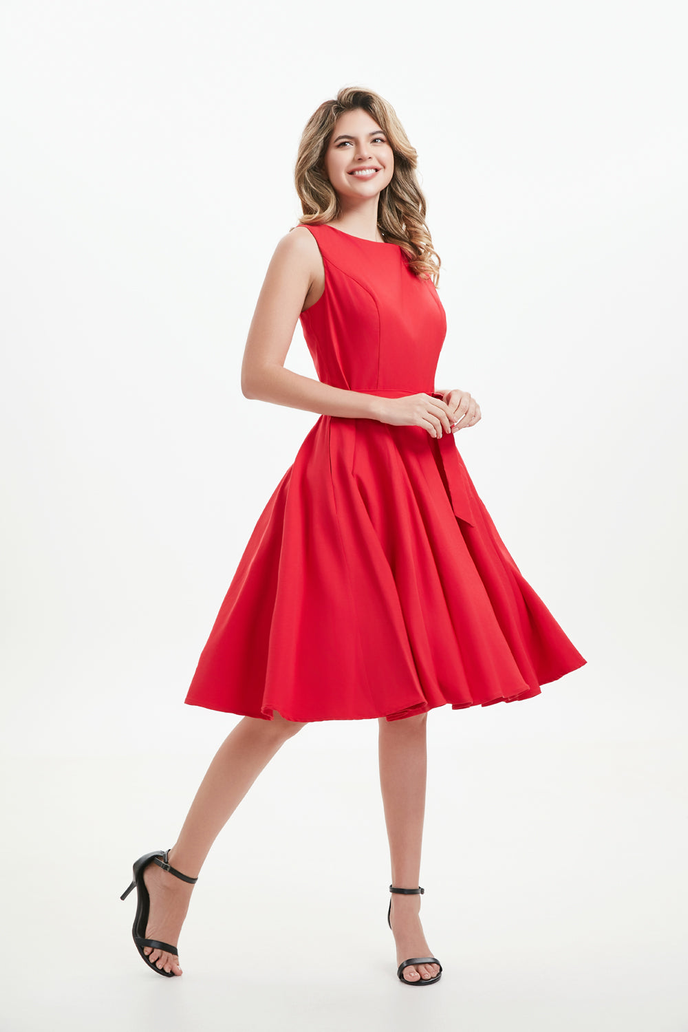 "Ruby" Red (Solid) Viscose Blend with Stretch