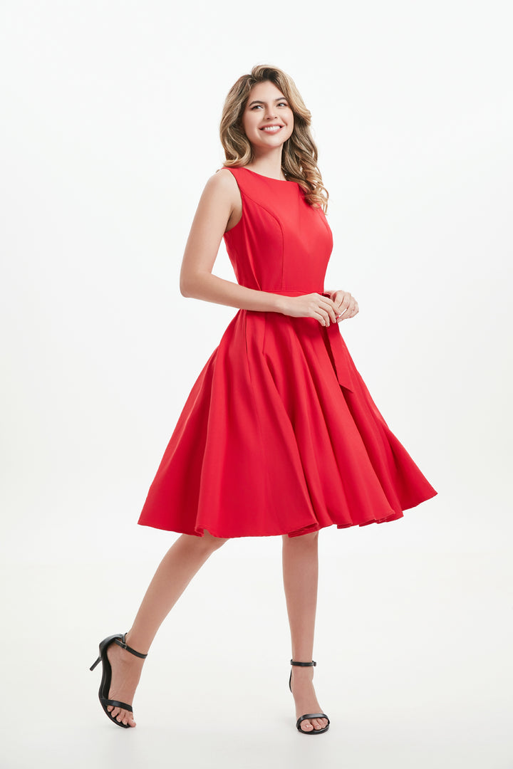 "Ruby" Red (Solid) Viscose Blend with Stretch