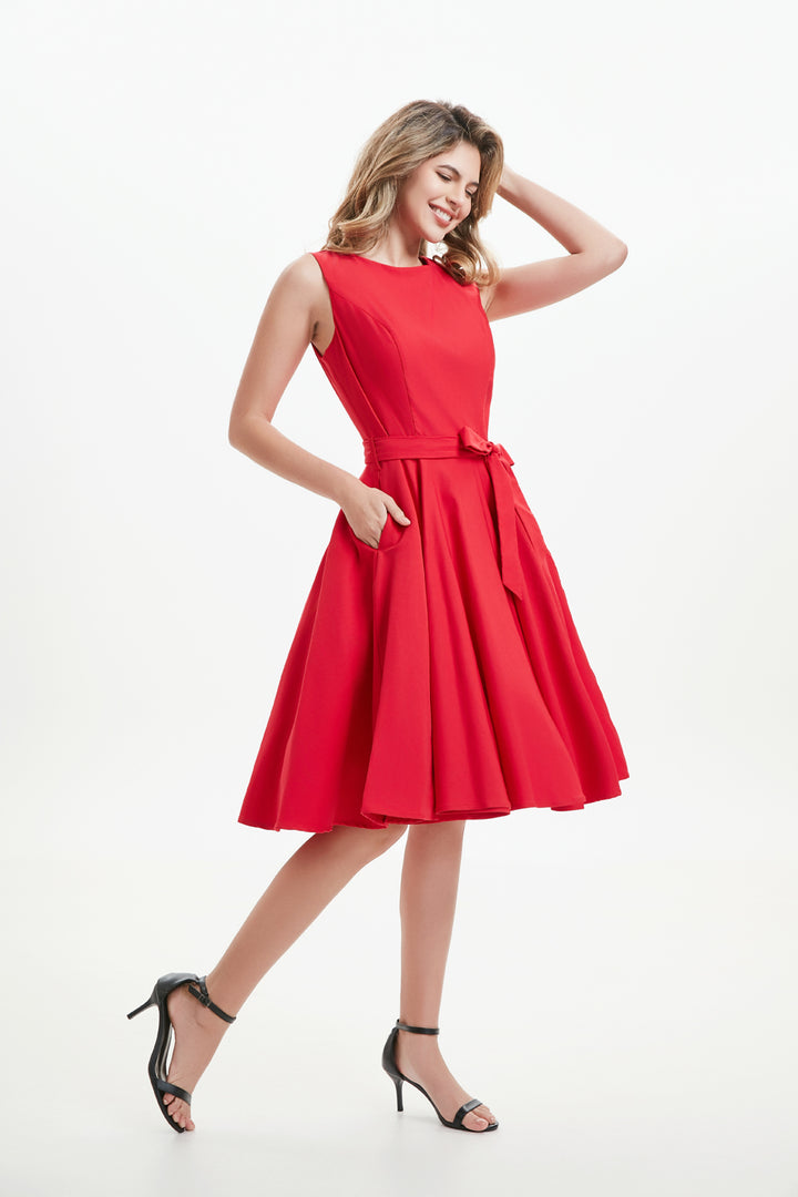 "Ruby" Red (Solid) Viscose Blend with Stretch