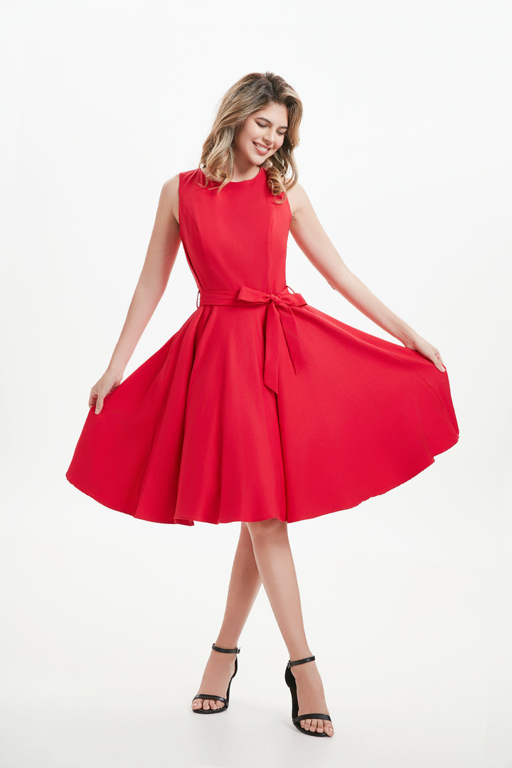 "Ruby" Red (Solid) Viscose Blend with Stretch