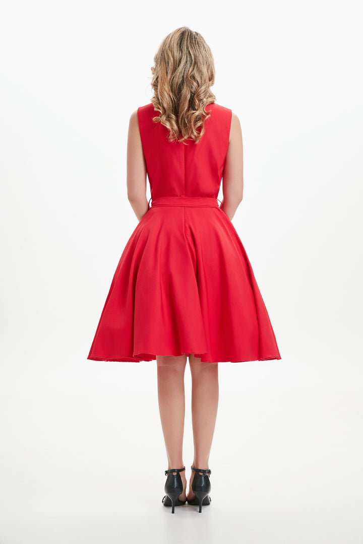 "Ruby" Red (Solid) Viscose Blend with Stretch
