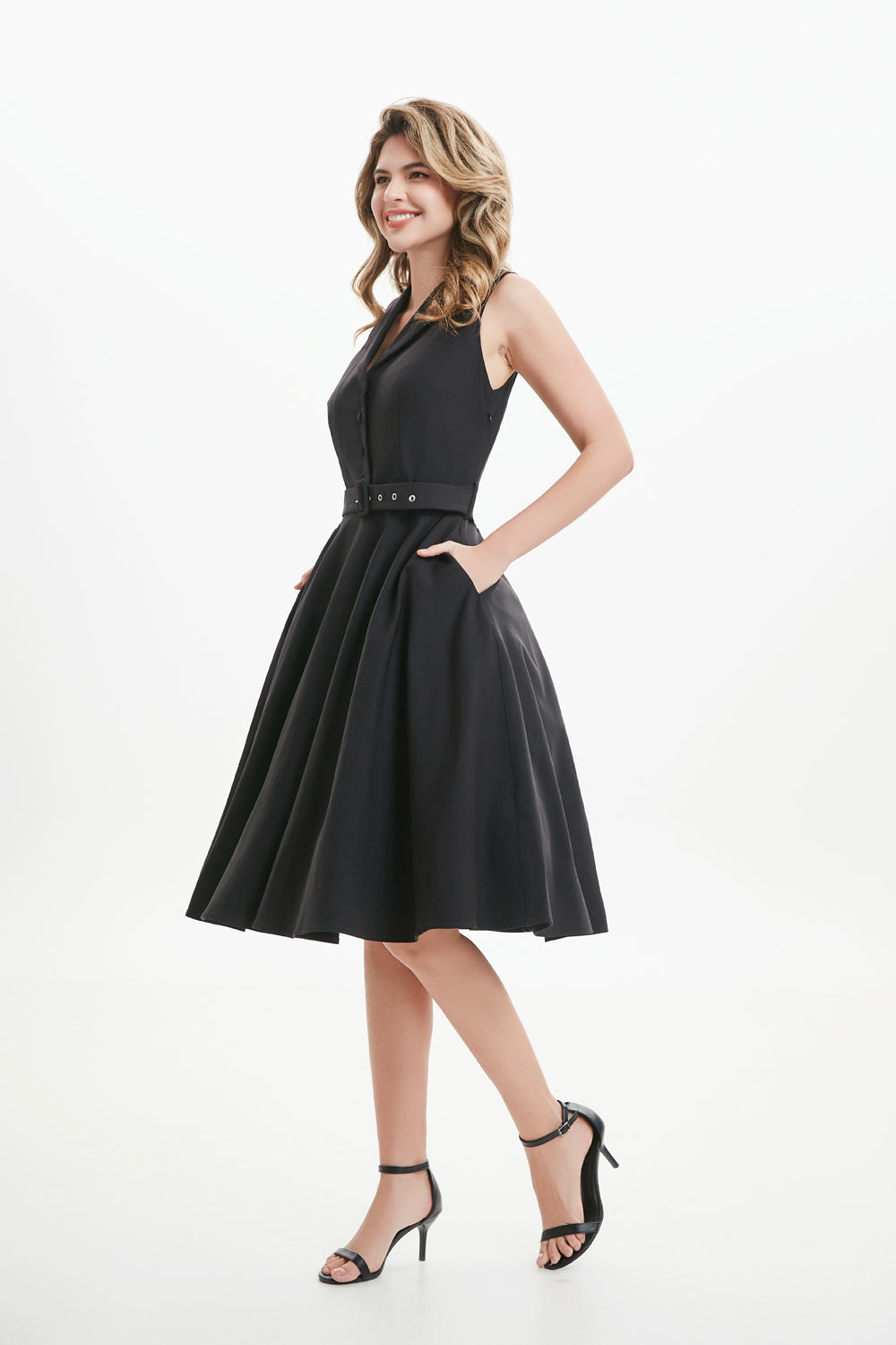 "Jani" Black (Solid)- Viscose Blend with Stretch