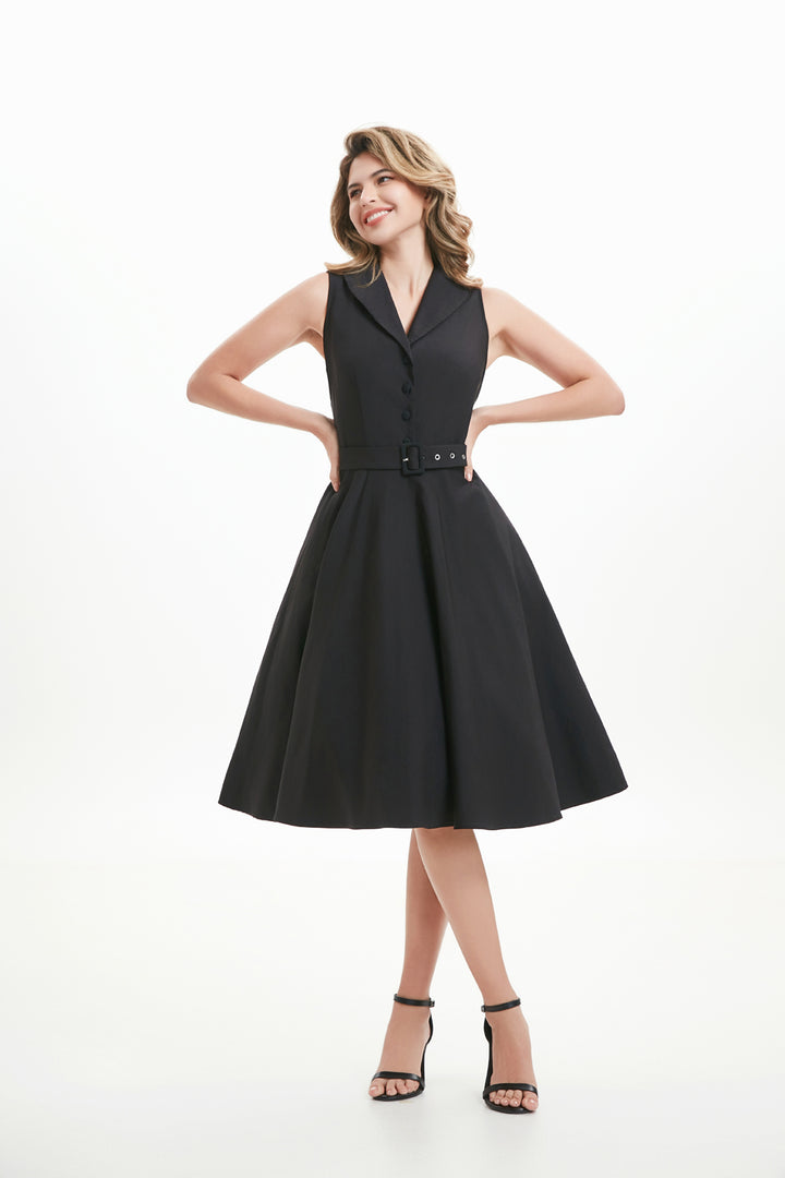"Jani" Black (Solid)- Viscose Blend with Stretch