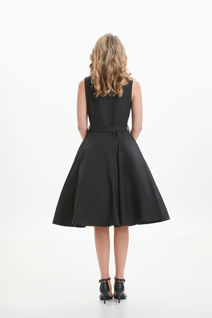 "Jani" Black (Solid)- Viscose Blend with Stretch