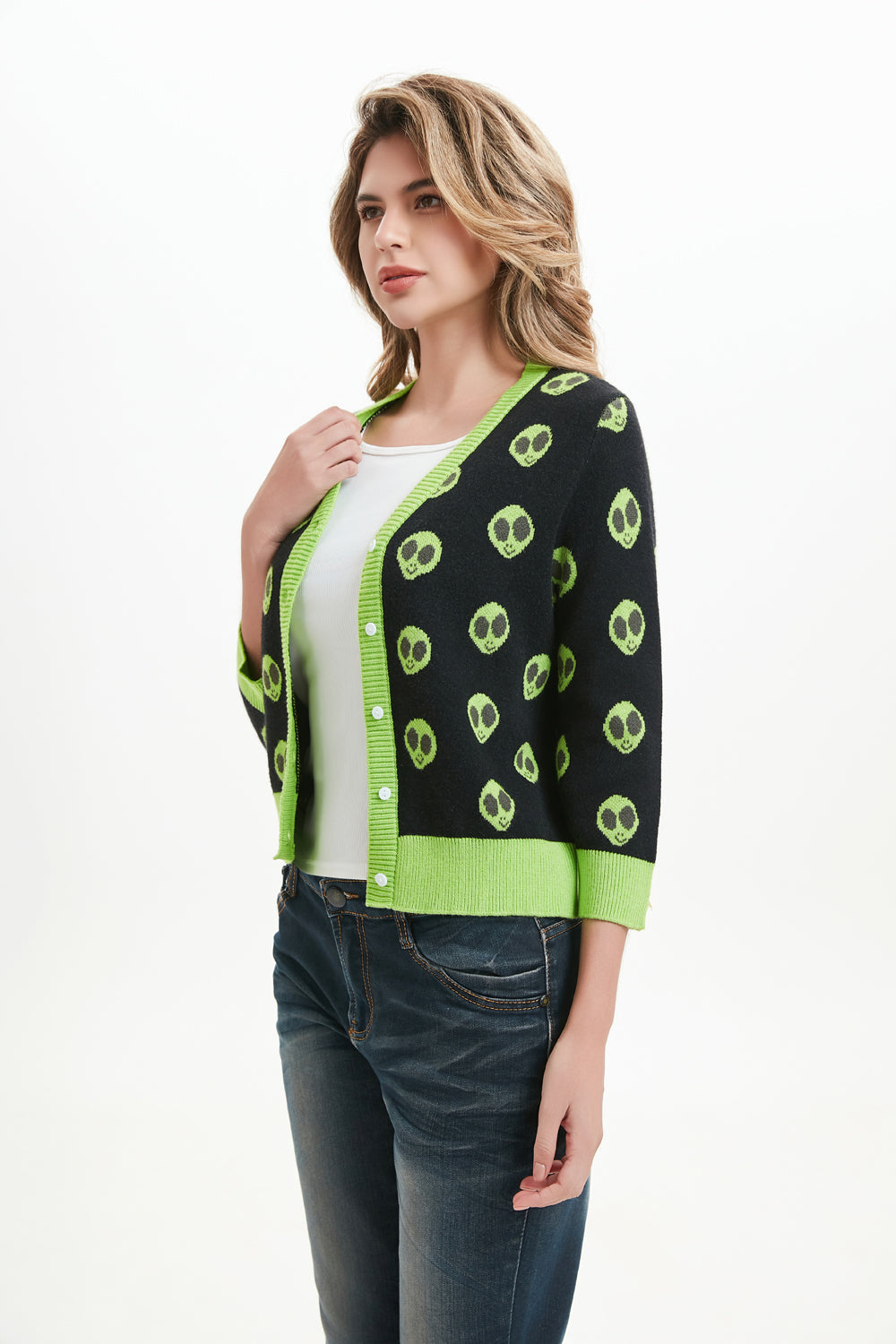 "Skye" Alien Encounter All Over Print Cardigan