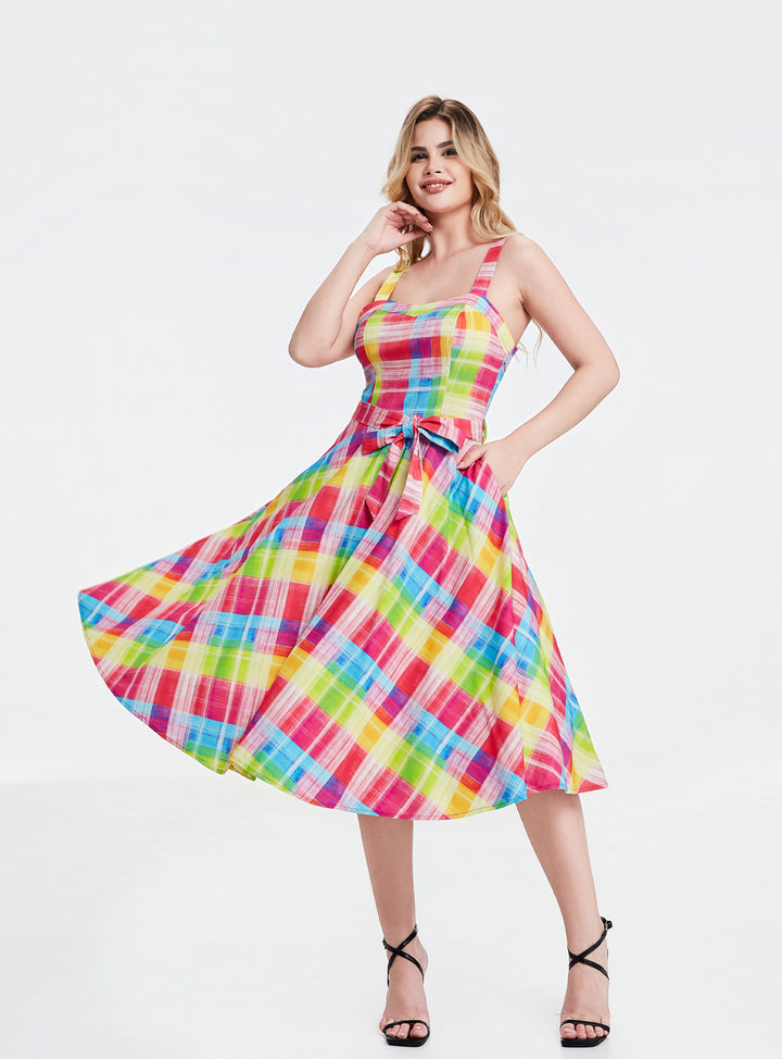 "Lori" Rainbow Plaid Jubilee