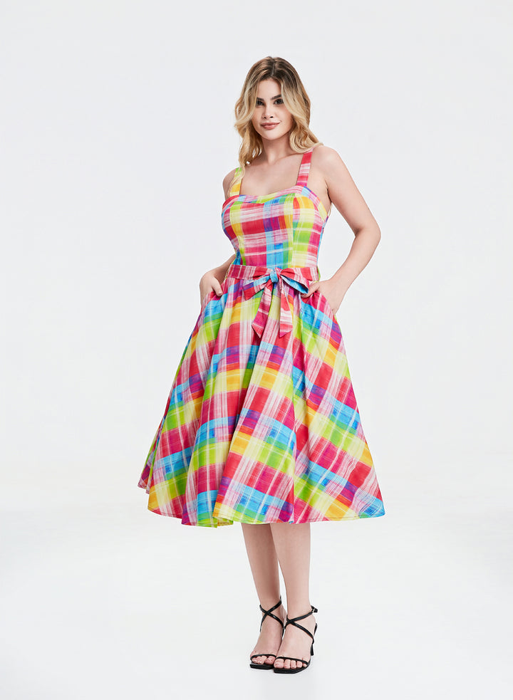 "Lori" Rainbow Plaid Jubilee