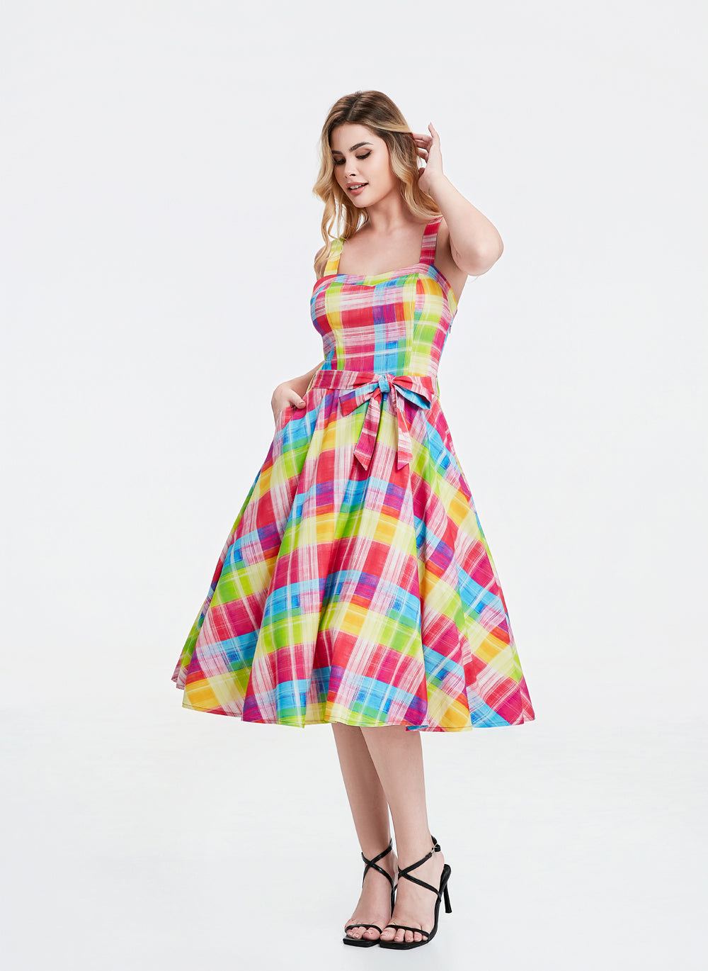 "Lori" Rainbow Plaid Jubilee