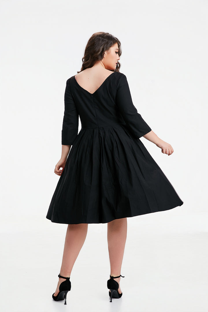 "Amaya" Black (Solid) Viscose Blend with Stretch