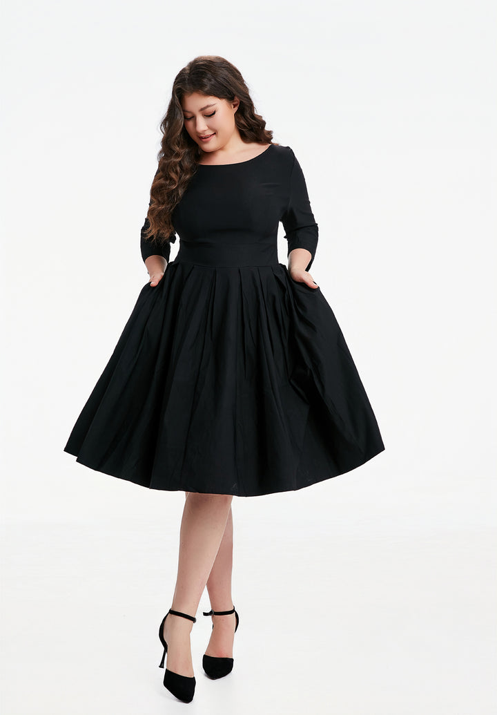 "Amaya" Black (Solid) Viscose Blend with Stretch