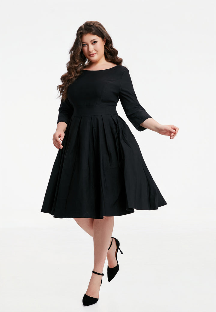 "Amaya" Black (Solid) Viscose Blend with Stretch