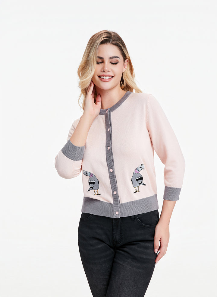 "Leslie" Swingin’ Pigeons (Embroidered)