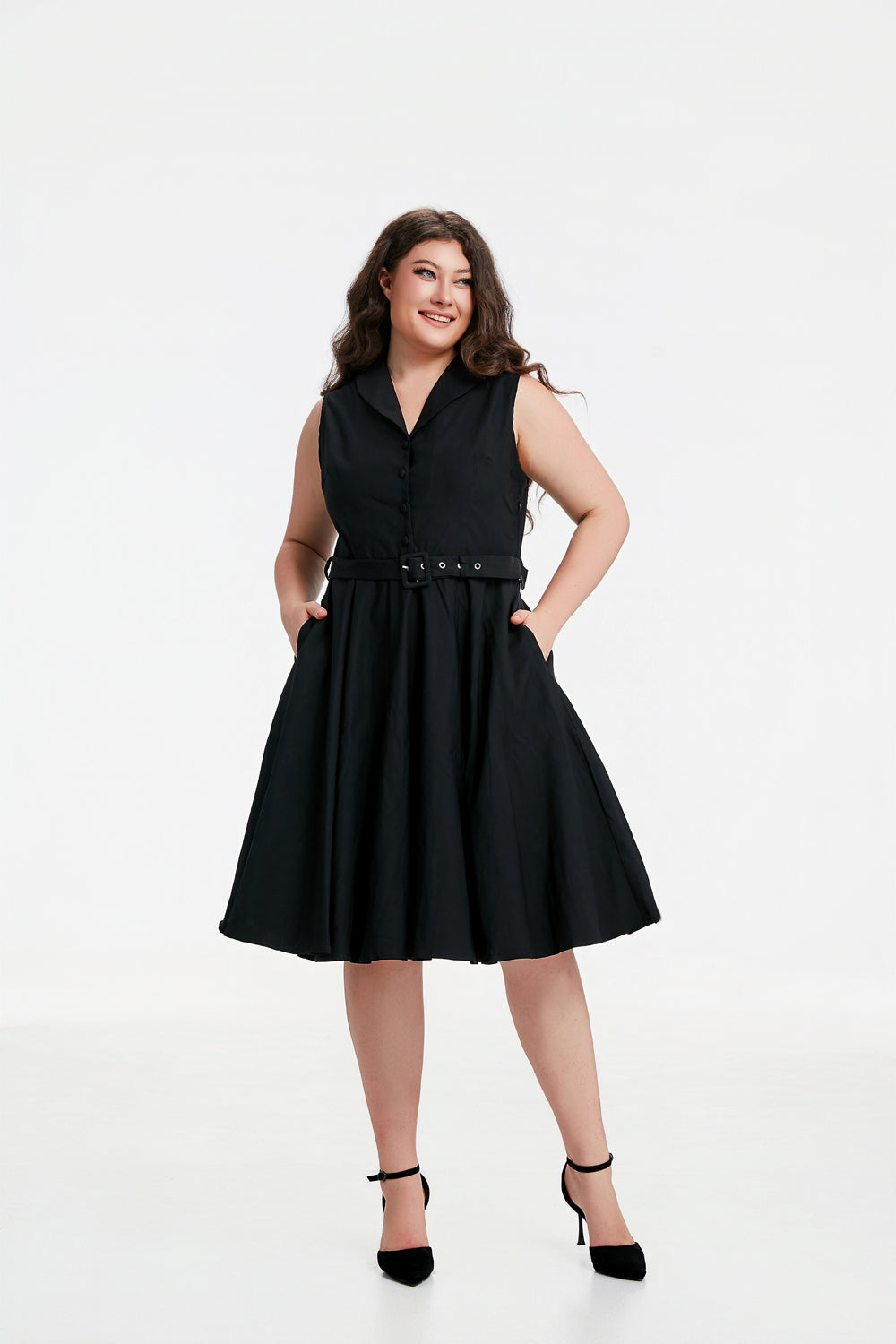 "Jani" Black (Solid)- Viscose Blend with Stretch
