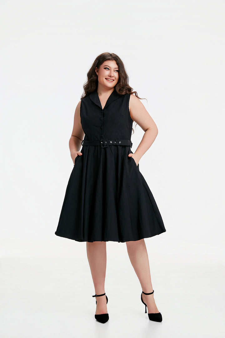 "Jani" Black (Solid)- Viscose Blend with Stretch