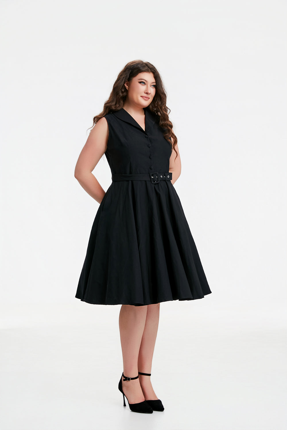 "Jani" Black (Solid)- Viscose Blend with Stretch