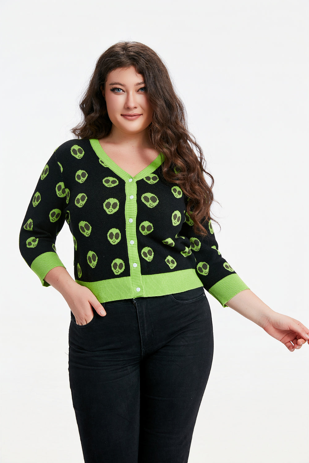 "Skye" Alien Encounter All Over Print Cardigan