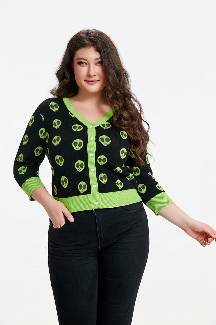 "Skye" Alien Encounter All Over Print Cardigan