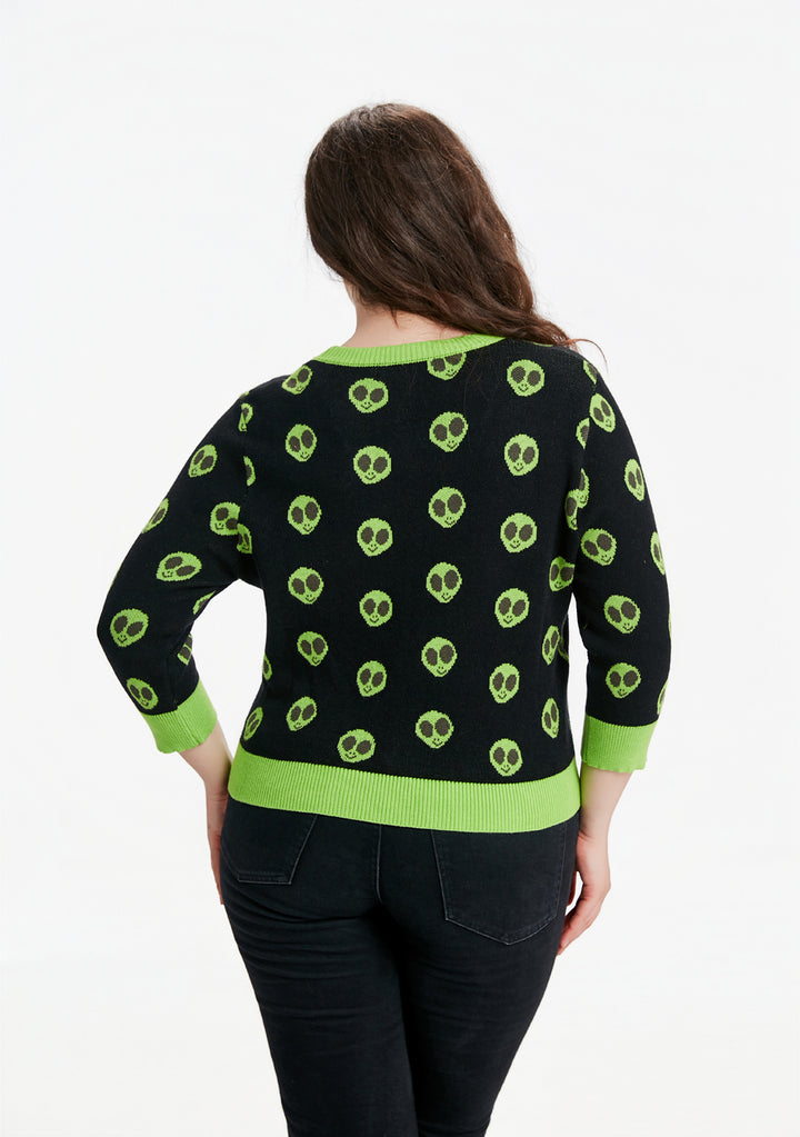 "Skye" Alien Encounter All Over Print Cardigan