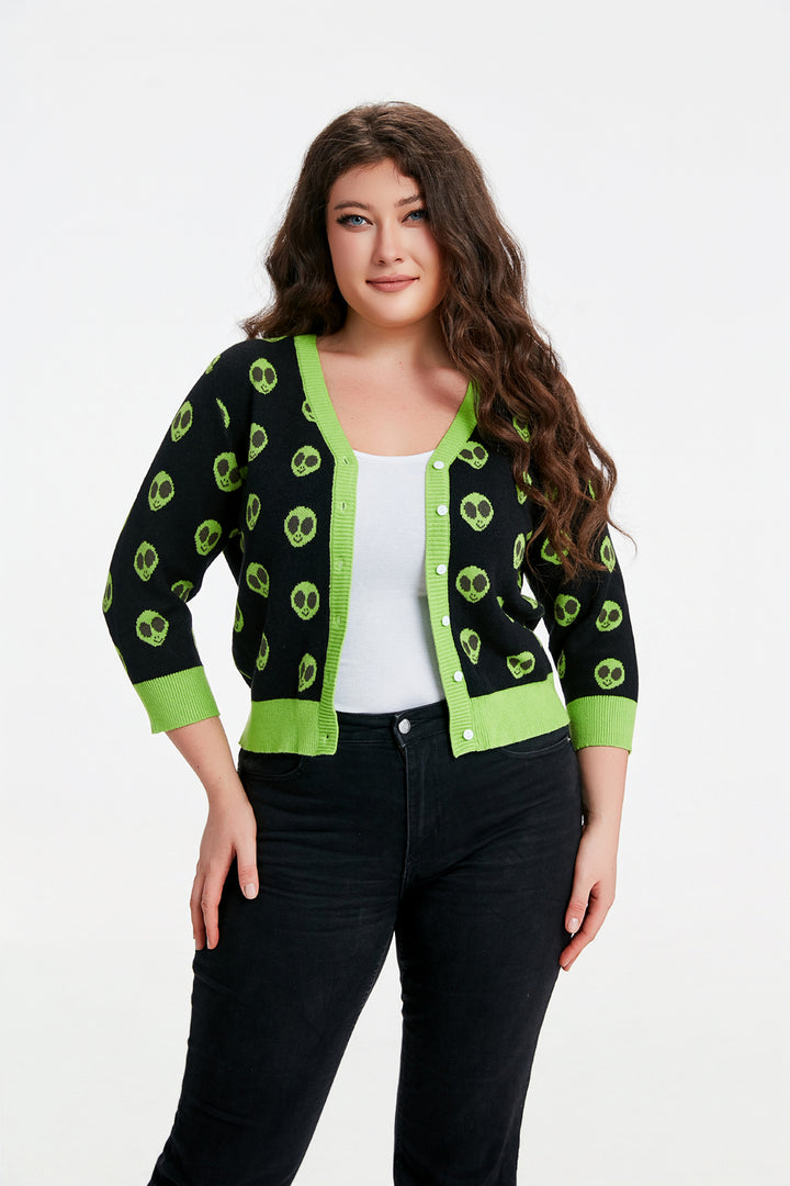"Skye" Alien Encounter All Over Print Cardigan