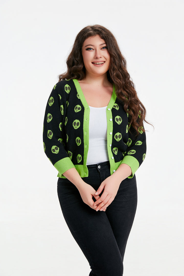 "Skye" Alien Encounter All Over Print Cardigan