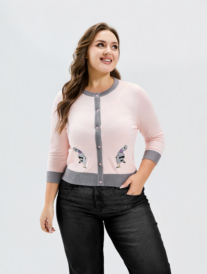 "Leslie" Swingin’ Pigeons (Embroidered)