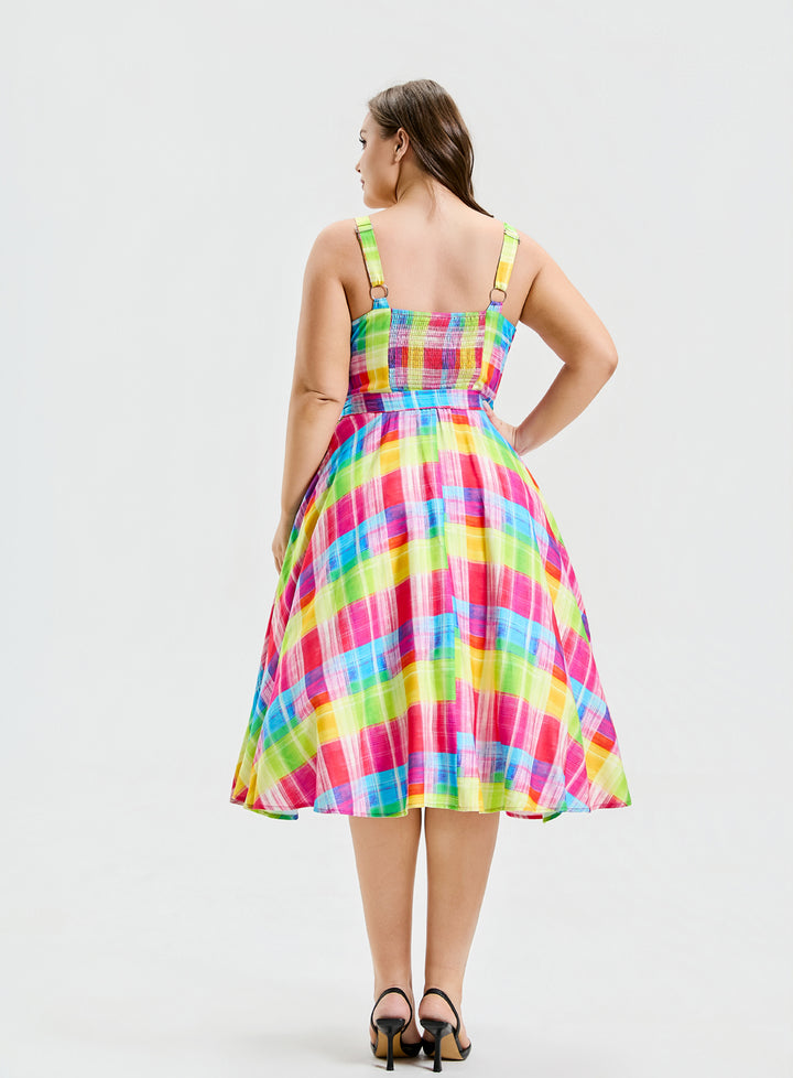 "Lori" Rainbow Plaid Jubilee