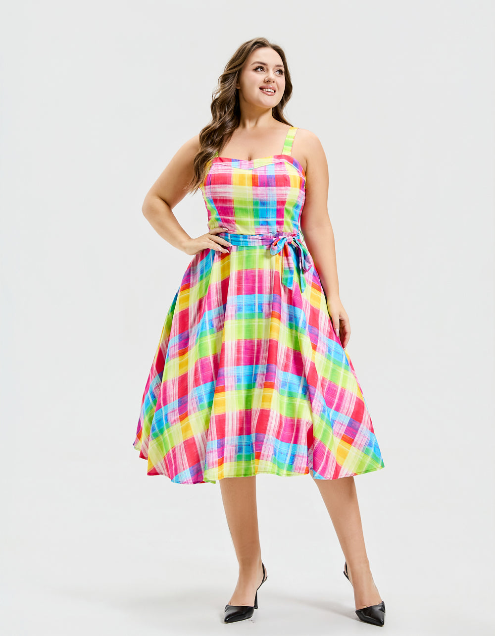 "Lori" Rainbow Plaid Jubilee