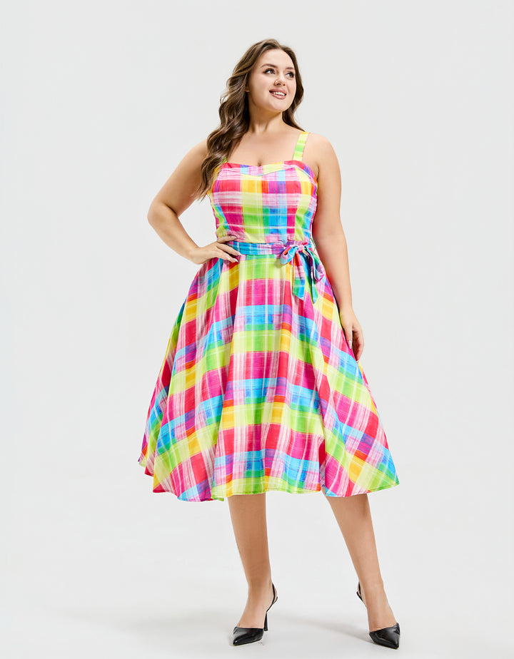 "Lori" Rainbow Plaid Jubilee