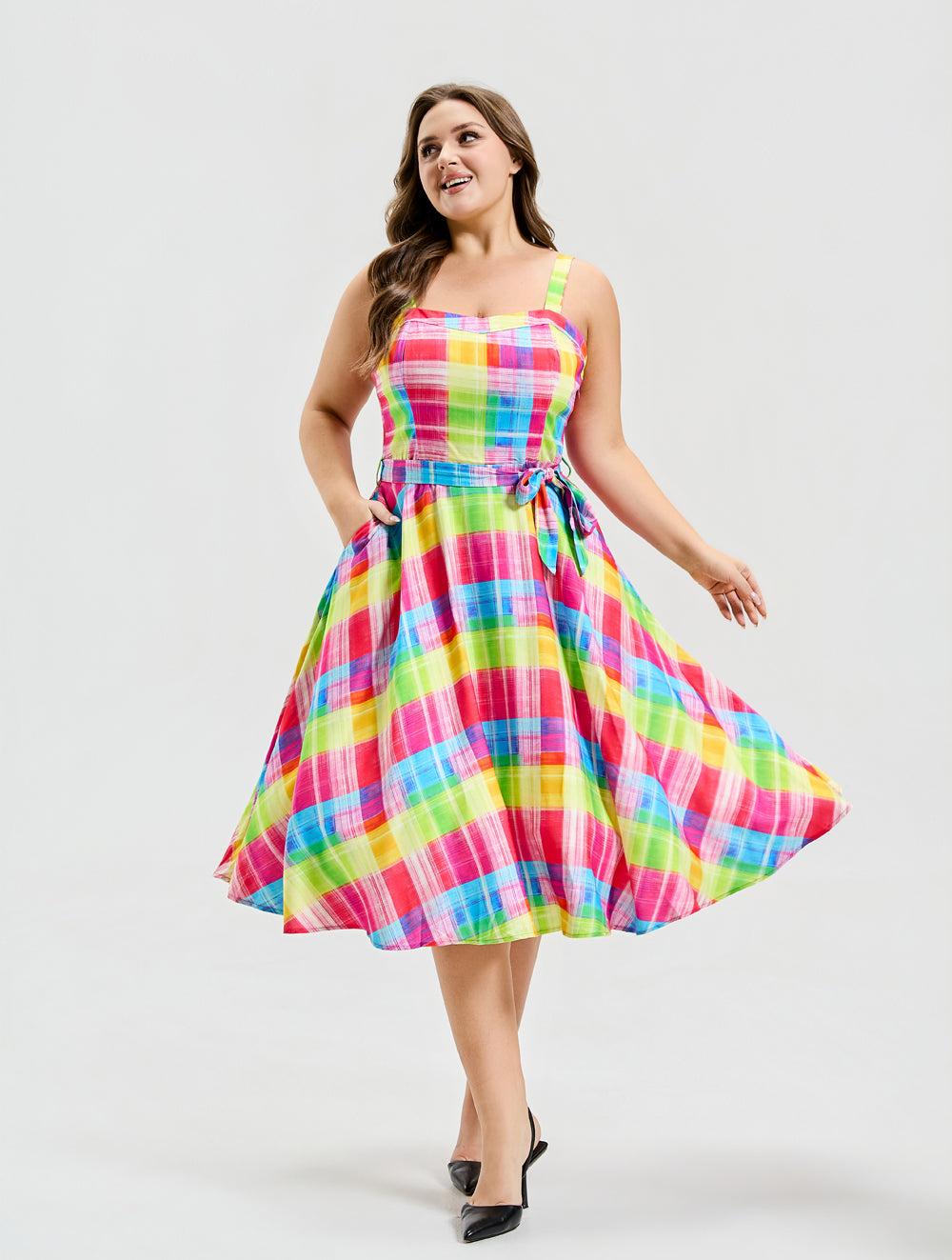 "Lori" Rainbow Plaid Jubilee