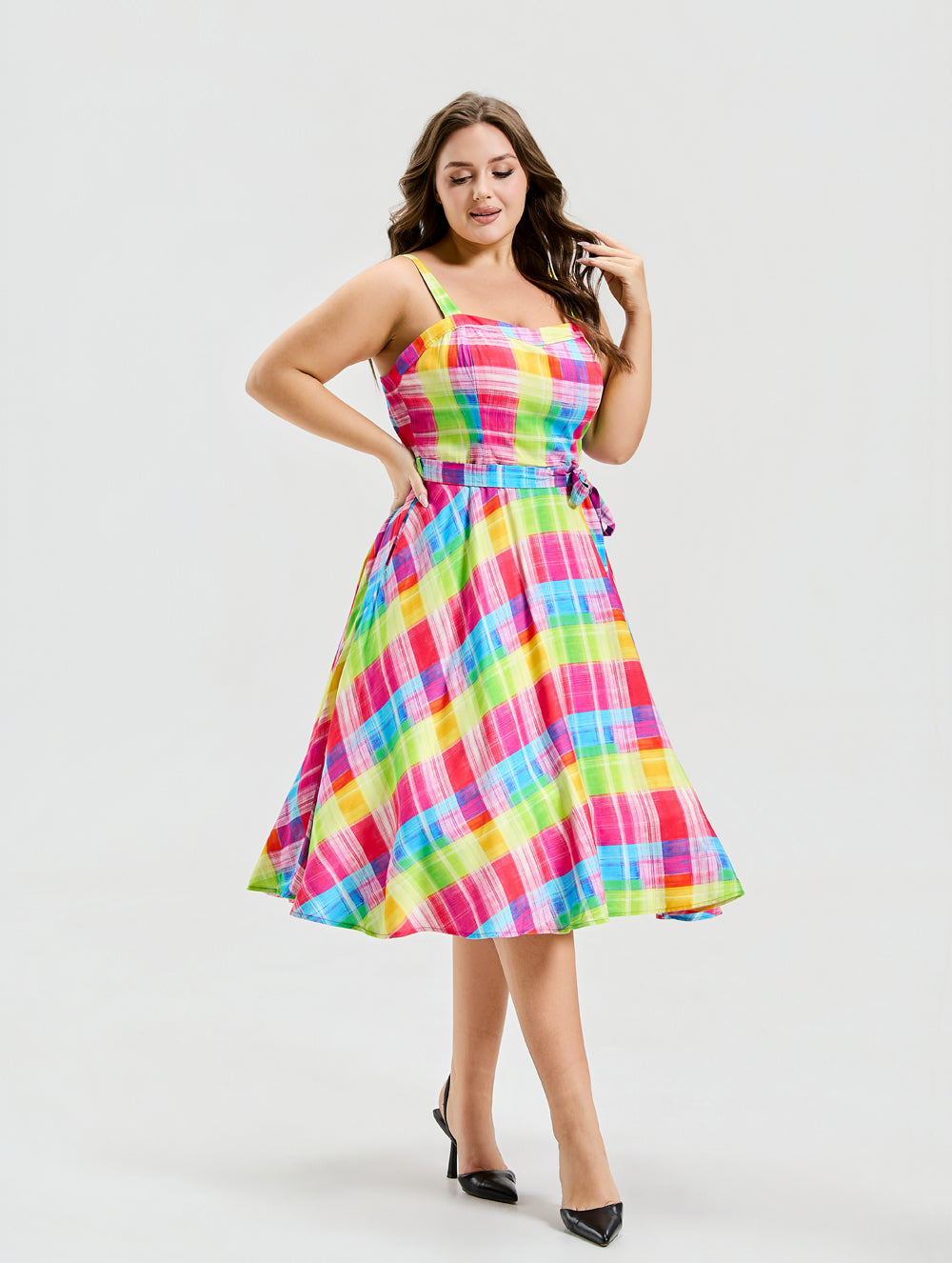 "Lori" Rainbow Plaid Jubilee