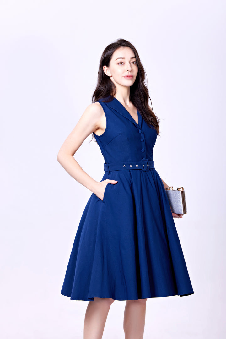 "Jani" Navy Solid
