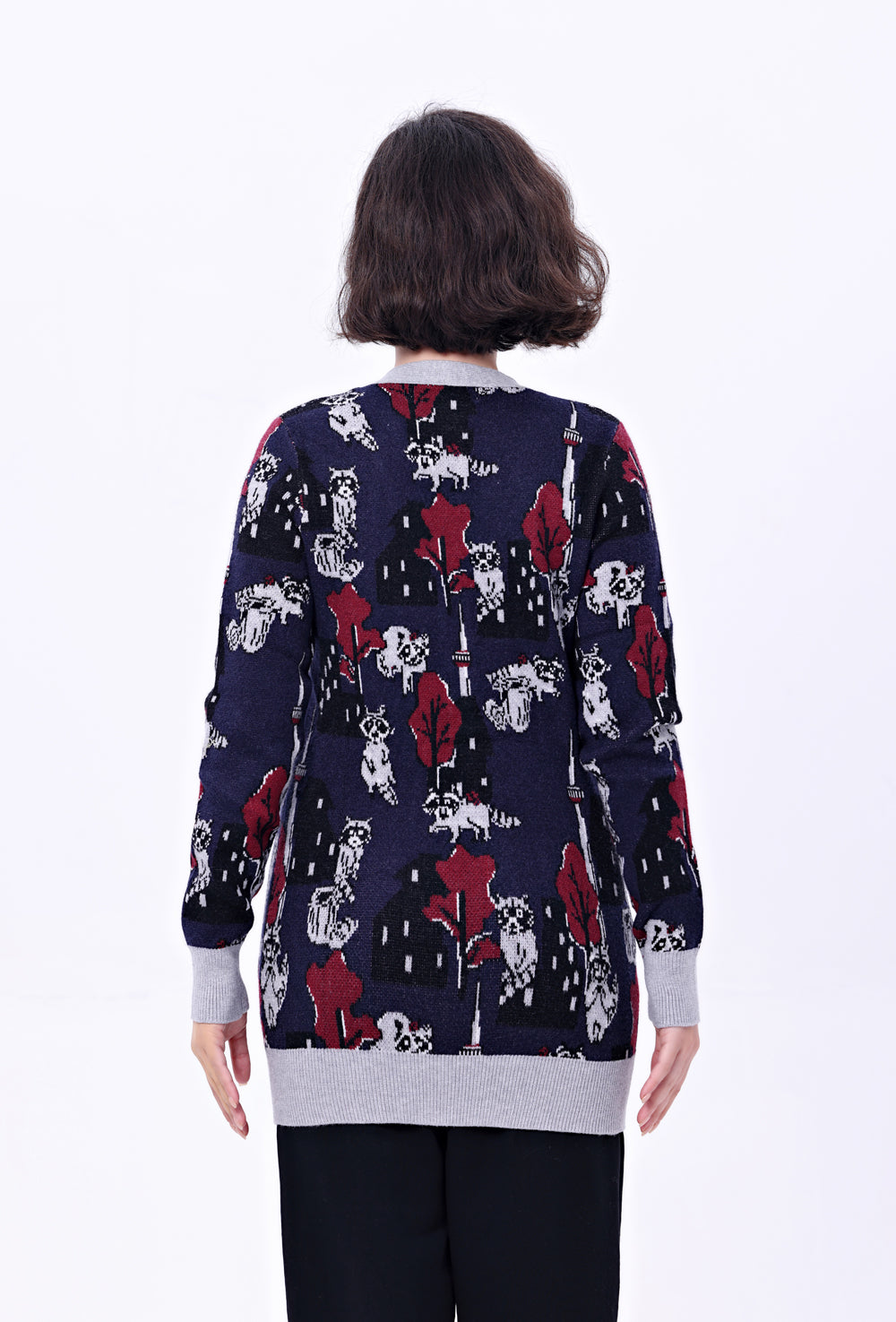 Fiona Raccoon Cardigan w/ Pockets