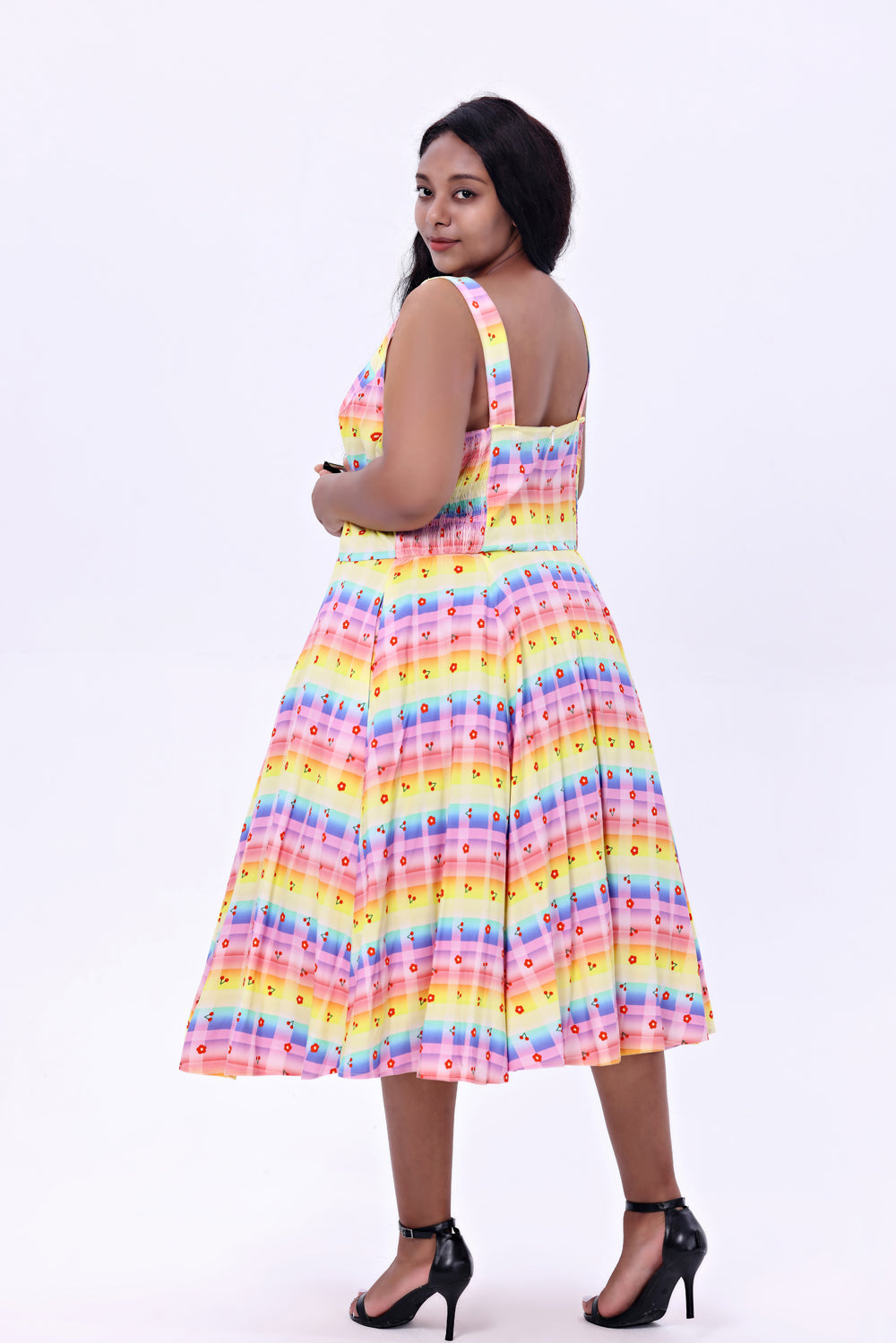 "Heidi" Rainbow Gingham