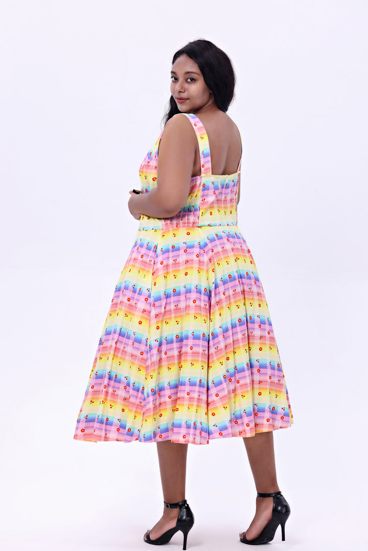 "Heidi" Rainbow Gingham