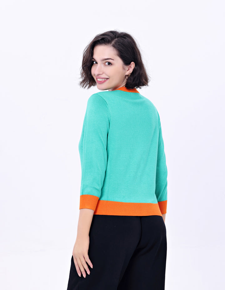 "Leslie" Octopus Embroidered Cardigan