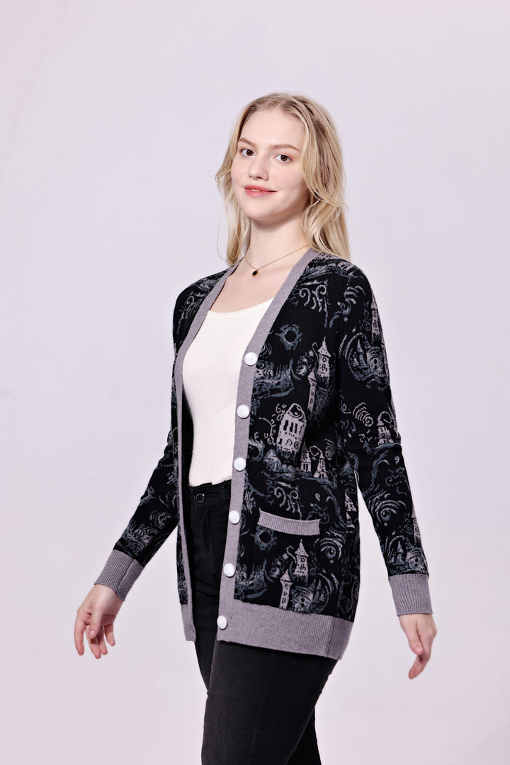 "Fiona" Dark Towers Cardigan w/ Pockets