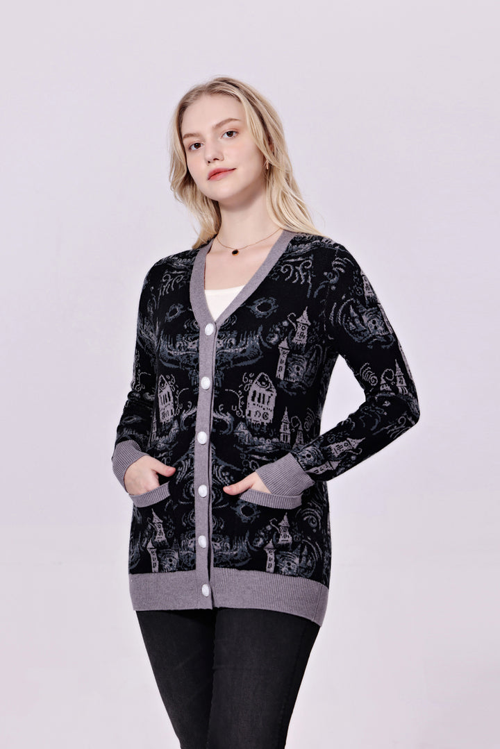"Fiona" Dark Towers Cardigan w/ Pockets