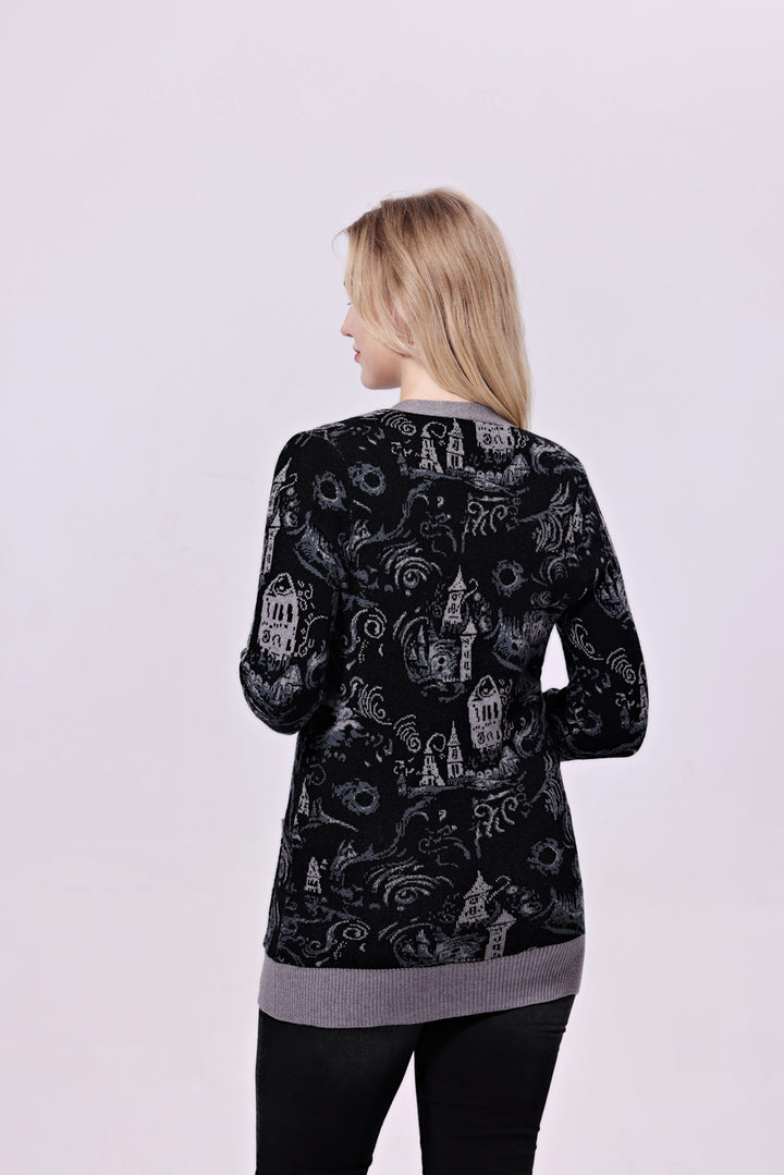 "Fiona" Dark Towers Cardigan w/ Pockets