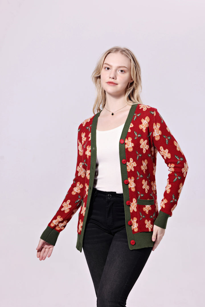 "Fiona" Gingerbread Cardigan w/ Pockets