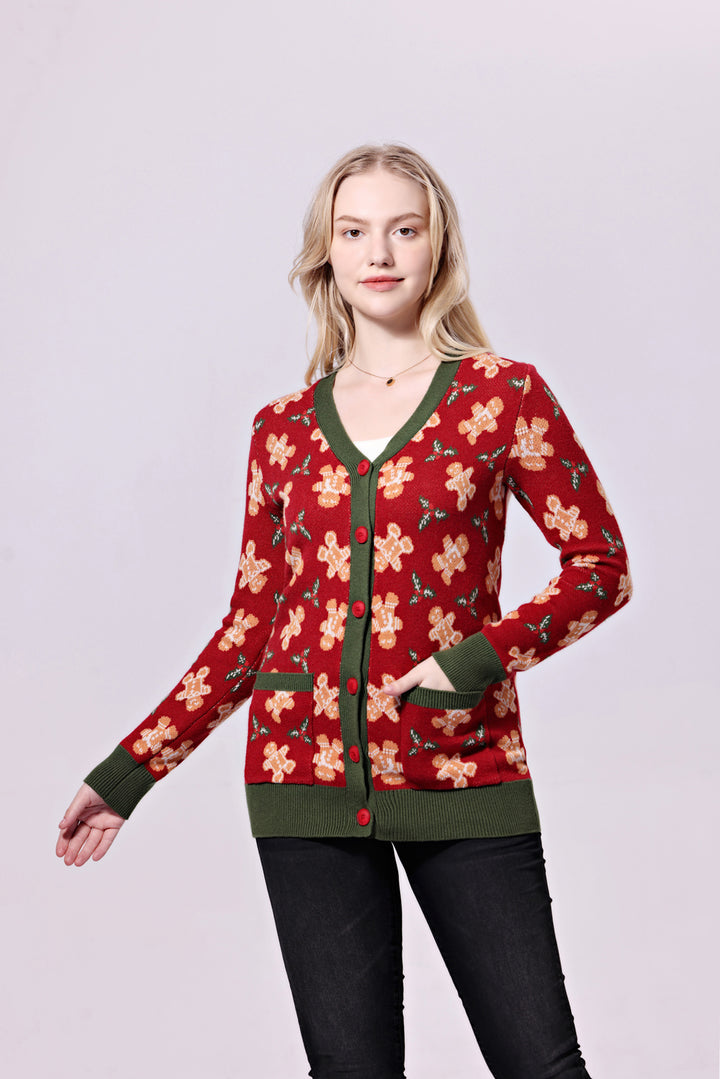 "Fiona" Gingerbread Cardigan w/ Pockets