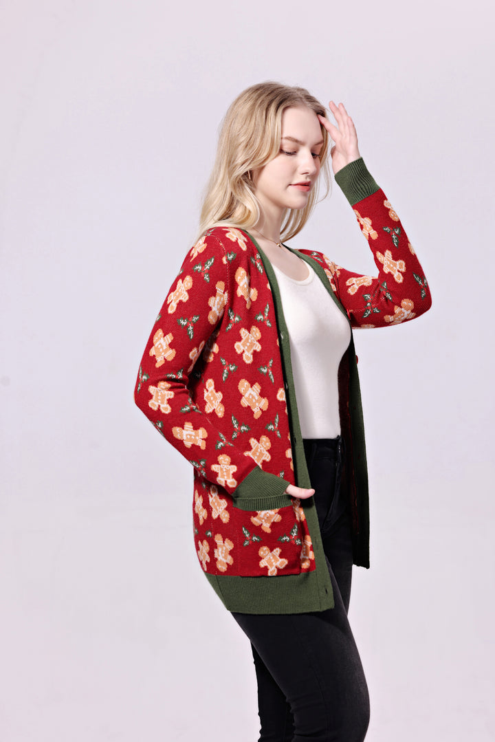 "Fiona" Gingerbread Cardigan w/ Pockets