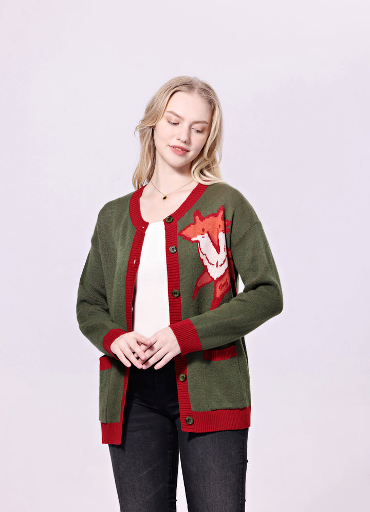 Adley Fox Cardigan w/ Pockets – Miss Lulo