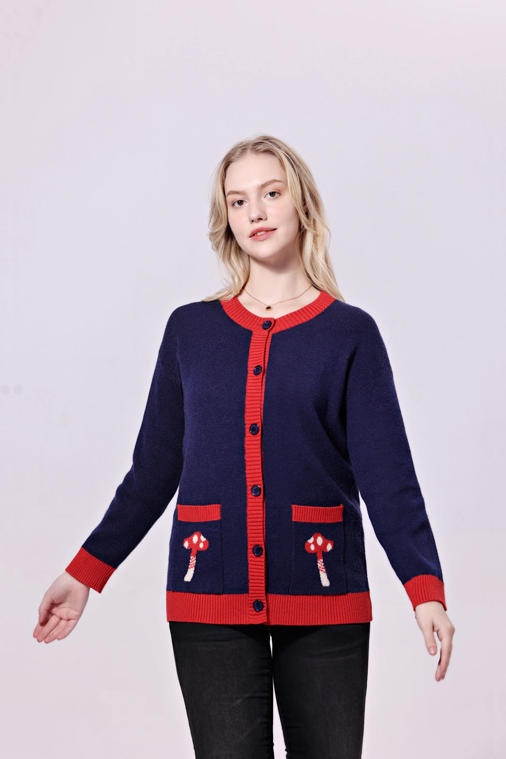 "Adley" Red Panda Cardigan w/ Pockets