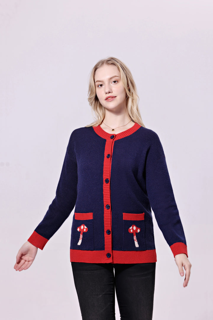 "Adley" Red Panda Cardigan w/ Pockets